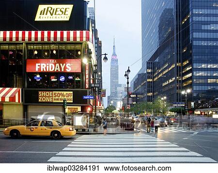 "8th Avenue, Empire State Building, Manhattan, New York City, New York, United States, North America" View Large Photo Image Stock Image - "8th Avenue, Empire State Building, Manhattan, New York City, New York, United States, North America". Fotosearch