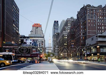 "9th Avenue, 34th Street, New Yorker Hotel, Manhattan, New York City, New York, United States, North America" View Large Photo Image Stock Image - "9th Avenue, 34th Street, New Yorker Hotel, Manhattan, New York City, New York, United States, North America". Fotosearch