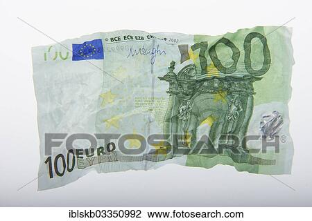A crumpled 100 euro banknote View Large Photo Image Stock Image - A crumpled 100 euro banknote. Fotosearch