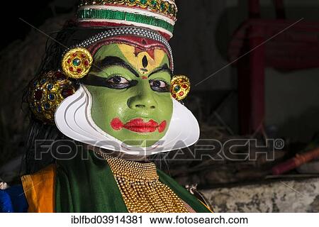 "A Katakali artist with the complete make up of the character Arjun for the Santhana Gopalam play during a temple festival, Ayroor, Kerala, India, Asia" View Large Photo Image Stock Image - "A Katakali artist with the complete make up of the character Arjun for the Santhana Gopalam play during a temple festival, Ayroor, Kerala, India, Asia". Fotosearch