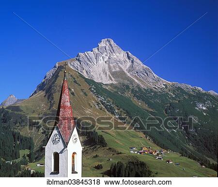 A Kirche In Warth Bregenz Wald Vorarlberg Dass Lechleiten