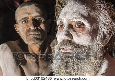 Stock Photography - "A newly initiated Shiva sadhu from Avahan Akhara, during Kumbha Mela festival, Allahabad, Uttar Pradesh, India, Asia". Fotosearch