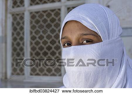 "A portrait of a young veiled Muslim woman visiting the Bibi Ka Maqbara, Aurangabad, Maharashtra, India, Asia" View Large Photo Image Stock Photo - "A portrait of a young veiled Muslim woman visiting the Bibi Ka Maqbara, Aurangabad, Maharashtra, India, Asia". Fotosearch