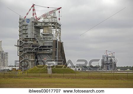 Stock Photo - "A rocket engine test stand at NASA's Stennis Space Center, Stennis Space Center, Bay St. Louis, Mississippi, United States, North America". Fotosearch