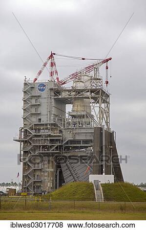 Stock Photo - "A rocket engine test stand at NASA's Stennis Space Center, Stennis Space Center, Bay St. Louis, Mississippi, United States, North America". Fotosearch