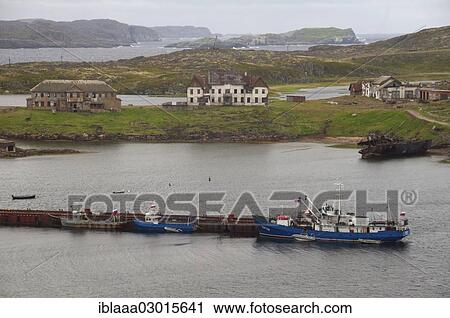 Stock Image - "A rural locality on the Barents Sea, Dalniye Zelentsy, Kola Peninsula, Kolsky District, Murmansk Oblast, Russia, Europe". Fotosearch