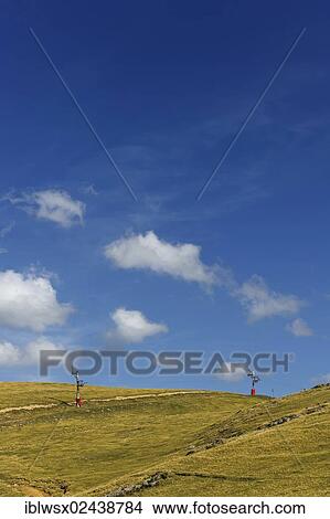 "A ski lift in summer, western Pyrenees, France, Europe, PublicGround, Europe" View Large Photo Image Picture - "A ski lift in summer, western Pyrenees, France, Europe, PublicGround, Europe". Fotosearch