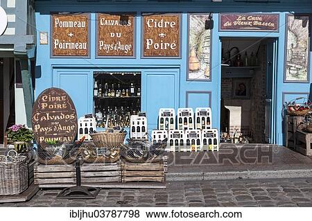 "A small store selling calvados and cider, Vieux Bassin, Honfleur, Departement Calvados, Basse-Normandie, France, Europe" View Large Photo Image Stock Photo - "A small store selling calvados and cider, Vieux Bassin, Honfleur, Departement Calvados, Basse-Normandie, France, Europe". Fotosearch