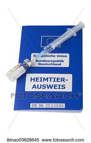 "A syringe and a vial on an EU pet passport, Germany, Europe" View Large Photo Image Stock Photography - "A syringe and a vial on an EU pet passport, Germany, Europe". Fotosearch