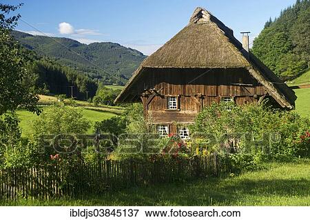 "A thatched farmhouse and a cottage garden, Gutachtal valley, Black Forest, Baden-Wurttemberg, Germany, Europe" View Large Photo Image Stock Photo - "A thatched farmhouse and a cottage garden, Gutachtal valley, Black Forest, Baden-Wurttemberg, Germany, Europe". Fotosearch