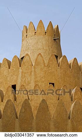 "A tower of the Al Ain Palace Museum or Sheikh Zayed Palace Museum, Al Ain, Abu Dhabi, United Arab Emirates, Asia" View Large Photo Image Stock Photo - "A tower of the Al Ain Palace Museum or Sheikh Zayed Palace Museum, Al Ain, Abu Dhabi, United Arab Emirates, Asia". Fotosearch