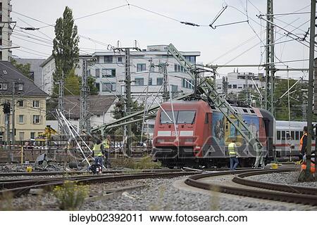 "A train at Stuttgart central station derailed and tore down the overhead contact line which fell on the locomotive, Stuttgart, Baden-Wuerttemberg, Germany, Europe" View Large Photo Image Stock Image - "A train at Stuttgart central station derailed and tore down the overhead contact line which fell on the locomotive, Stuttgart, Baden-Wuerttemberg, Germany, Europe". Fotosearch