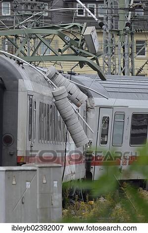 "A train at Stuttgart central station derailed and tore down the overhead contact line which fell on the locomotive, Stuttgart, Baden-Wuerttemberg, Germany, Europe" View Large Photo Image Stock Photo - "A train at Stuttgart central station derailed and tore down the overhead contact line which fell on the locomotive, Stuttgart, Baden-Wuerttemberg, Germany, Europe". Fotosearch
