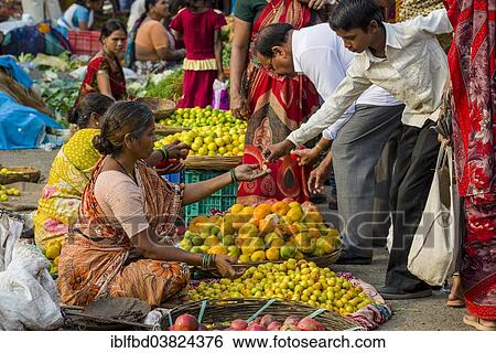 "A woman is selling oranges and other fruits at the weekly vegetable market, Nasik, Maharashtra, India, Asia" View Large Photo Image Stock Photograph - "A woman is selling oranges and other fruits at the weekly vegetable market, Nasik, Maharashtra, India, Asia". Fotosearch