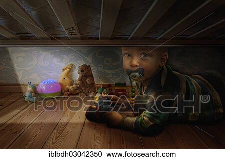 "A young boy checking whether all monsters, ghosts and spirits have disappeared from underneath his bed in his nursery, Berlin, Berlin, Germany, Europe" View Large Photo Image Stock Image - "A young boy checking whether all monsters, ghosts and spirits have disappeared from underneath his bed in his nursery, Berlin, Berlin, Germany, Europe". Fotosearch