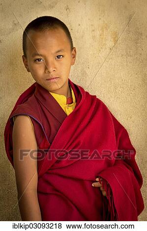 "A young monk from Amitabha Monastery, Amitabha monastery, Nepal, Asia" View Large Photo Image Stock Photo - "A young monk from Amitabha Monastery, Amitabha monastery, Nepal, Asia". Fotosearch