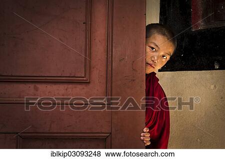 "A young monk from Amitabha Monastery, Amitabha monastery, Nepal, Asia" View Large Photo Image Stock Photo - "A young monk from Amitabha Monastery, Amitabha monastery, Nepal, Asia". Fotosearch