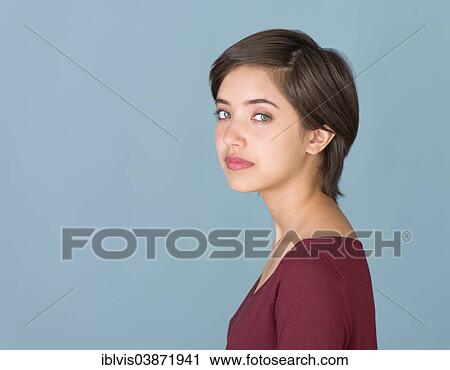 "A young pensive woman, portrait" View Large Photo Image Stock Image - "A young pensive woman, portrait". Fotosearch