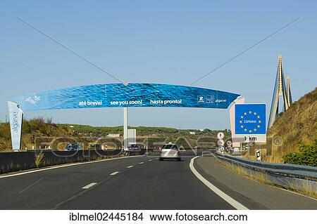 "A22, E1, IP1 motorway, Portugese and Spanish border, from Portugal side, Europe" View Large Photo Image Picture - "A22, E1, IP1 motorway, Portugese and Spanish border, from Portugal side, Europe". Fotosearch