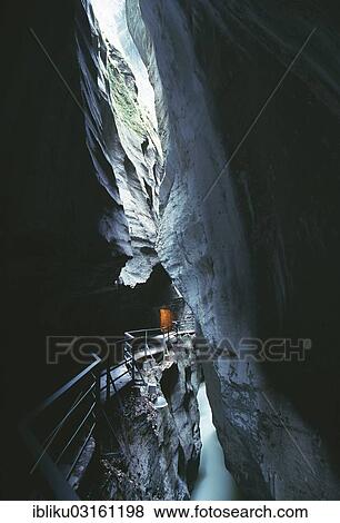 Stock Photo - "Aare Gorge at Haslital valley or Hasli Valley, Berner Oberland, Meiringen, Canton of Bern, Switzerland, Europe". Fotosearch