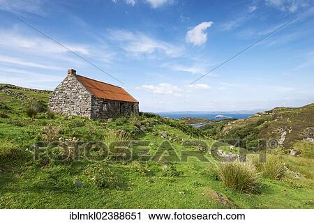 "Abandoned Cottage at Drumbeg Viewpoint in the Northern Highlands, county of Sutherland, Scotland, United Kingdom, Europe" View Large Photo Image Stock Image - "Abandoned Cottage at Drumbeg Viewpoint in the Northern Highlands, county of Sutherland, Scotland, United Kingdom, Europe". Fotosearch