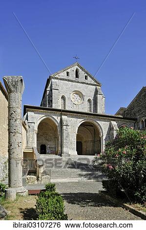 Stock Photograph - "Abbey Church of the Benedictine Abbey of Casamari, Abbazia di Casamari, Abtei von Casamari, Casamari, Lazio, Italy, Europe". Fotosearch