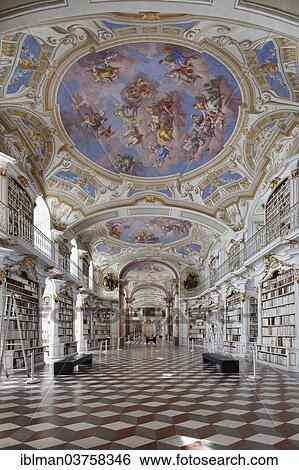 Stock Photograph - "Abbey Library, Benedictine Abbey of Admont, Admont, Styria, Austria, Europe". Fotosearch