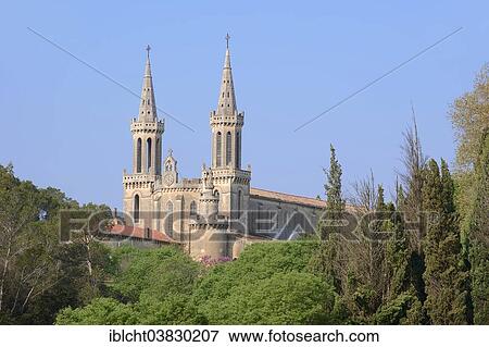 "Abbey of Saint Michel de Frigolet, La montagnette, Bouches-du-Rhone, Provence-Alpes-Cote d'Azur, Southern France, France, Europe" View Large Photo Image Stock Photo - "Abbey of Saint Michel de Frigolet, La montagnette, Bouches-du-Rhone, Provence-Alpes-Cote d'Azur, Southern France, France, Europe". Fotosearch