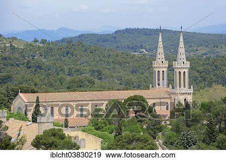 "Abbey of Saint Michel de Frigolet, La montagnette, Bouches-du-Rhone, Provence-Alpes-Cote d'Azur, Southern France, France, Europe" View Large Photo Image Stock Photo - "Abbey of Saint Michel de Frigolet, La montagnette, Bouches-du-Rhone, Provence-Alpes-Cote d'Azur, Southern France, France, Europe". Fotosearch