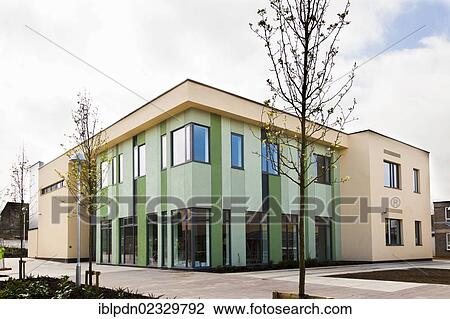 Stock Image - "Abingdon & Witney College exteriors, Witney, Oxfordshire, England, United Kingdom, Europe". Fotosearch
