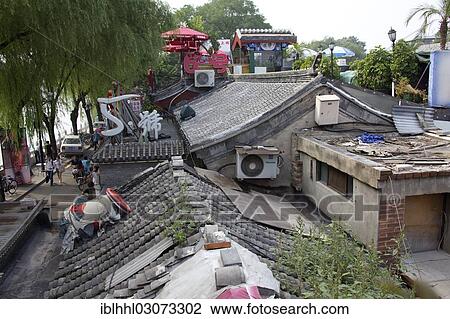 "Above the roofs of the entertainment district, Beihai Park, Beijing, China, People's Republic of China, Asia" View Large Photo Image Stock Image - "Above the roofs of the entertainment district, Beihai Park, Beijing, China, People's Republic of China, Asia". Fotosearch