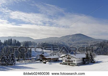 "Achau near Fischbachau in the Leitzachtal valley in winter, near Bayrischzell, Upper Bavaria, Bavaria, Germany, Europe" View Large Photo Image Stock Photograph - "Achau near Fischbachau in the Leitzachtal valley in winter, near Bayrischzell, Upper Bavaria, Bavaria, Germany, Europe". Fotosearch