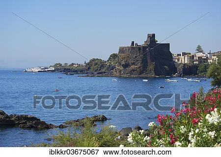 Stock Photo - "Aci Castello Castle, Aci Castello, Province of Catania, Sicily, Italy, Europe". Fotosearch