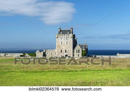 "Ackergill Tower near Wick, a castle from the 15th century, on the North Sea coast, Caithness County, Scotland, United Kingdom, Europe" View Large Photo Image Stock Photo - "Ackergill Tower near Wick, a castle from the 15th century, on the North Sea coast, Caithness County, Scotland, United Kingdom, Europe". Fotosearch
