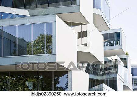 Stock Image - "Actelion headquarters, designed by architects Herzog & de Meuron, Allschwil, Basel, Switzerland, Europe". Fotosearch