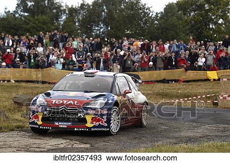 Stock Image - "ADAC Rally Deutschland, special stage, Baumholder military training area, Sebastien Loeb, FRA, and co-driver Daniel Elena, MCO, on Citroen, Baumholder, Rhineland-Palatinate, Germany, Europe". Fotosearch