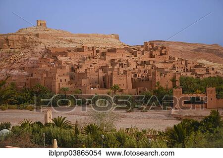 "Adobe buildings of the Berber Ksar or fortified village of Ait Benhaddou, Souss-Massa-Draa, Morocco, Africa" View Large Photo Image Picture - "Adobe buildings of the Berber Ksar or fortified village of Ait Benhaddou, Souss-Massa-Draa, Morocco, Africa". Fotosearch