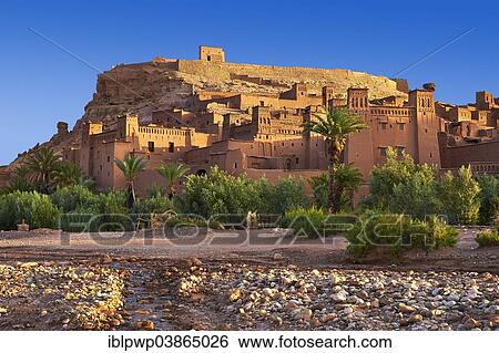 "Adobe buildings of the Berber Ksar or fortified village of Ait Benhaddou, Souss-Massa-Draa, Morocco, Africa" View Large Photo Image Stock Photograph - "Adobe buildings of the Berber Ksar or fortified village of Ait Benhaddou, Souss-Massa-Draa, Morocco, Africa". Fotosearch