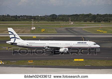 "AegeanAir SX-DGA Airbus A 321-232 aircraft on the manoeuvring area, Duesseldorf International Airport, Duesseldorf, North Rhine-Westphalia, Germany, Europe" View Large Photo Image Stock Image - "AegeanAir SX-DGA Airbus A 321-232 aircraft on the manoeuvring area, Duesseldorf International Airport, Duesseldorf, North Rhine-Westphalia, Germany, Europe". Fotosearch