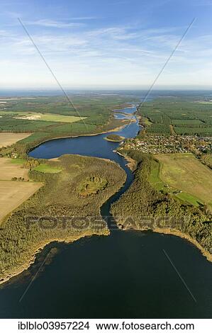 "Aerial photo, canal between Lake Mirow and Granzower Moschen, Mirow, Muritz lake district, Mecklenburg-Western Pomerania, Germany, Europe" View Large Photo Image Picture - "Aerial photo, canal between Lake Mirow and Granzower Moschen, Mirow, Muritz lake district, Mecklenburg-Western Pomerania, Germany, Europe". Fotosearch