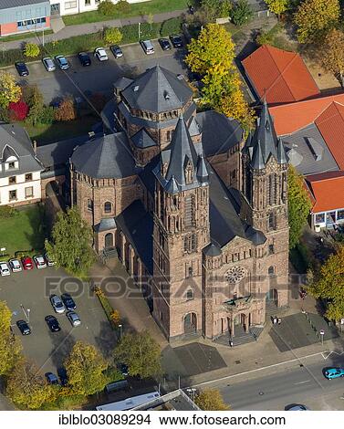 "Aerial photo, Catholic Parish Church of the Holy Sacrament or Saar Cathedral, Dillingen-Saar, Saarland, Germany, Europe" View Large Photo Image Picture - "Aerial photo, Catholic Parish Church of the Holy Sacrament or Saar Cathedral, Dillingen-Saar, Saarland, Germany, Europe". Fotosearch
