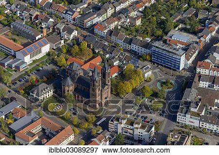 "Aerial photo, Catholic Parish Church of the Holy Sacrament or Saar Cathedral, Dillingen-Saar, Saarland, Germany, Europe" View Large Photo Image Stock Photo - "Aerial photo, Catholic Parish Church of the Holy Sacrament or Saar Cathedral, Dillingen-Saar, Saarland, Germany, Europe". Fotosearch