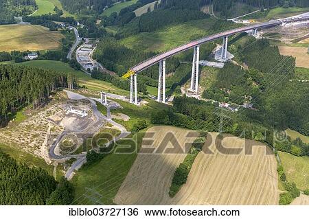 "Aerial view, A46 motorway, bridge construction site, Bestwig, Bestwig, North Rhine-Westphalia, Germany, Europe" View Large Photo Image Stock Photograph - "Aerial view, A46 motorway, bridge construction site, Bestwig, Bestwig, North Rhine-Westphalia, Germany, Europe". Fotosearch