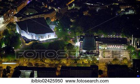 "Aerial view, Aalto Theatre, Philharmonic Hall, at night, Essen, North Rhine-Westphalia, Germany, Europe" View Large Photo Image Stock Image - "Aerial view, Aalto Theatre, Philharmonic Hall, at night, Essen, North Rhine-Westphalia, Germany, Europe". Fotosearch