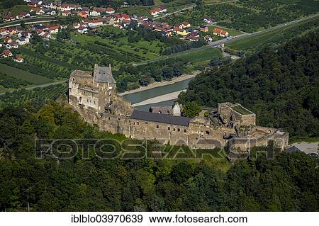 "Aerial view, Aggstein Castle, Wachau, Danube Valley, Aggsbach, Lower Austria, Austria, Europe" View Large Photo Image Stock Photo - "Aerial view, Aggstein Castle, Wachau, Danube Valley, Aggsbach, Lower Austria, Austria, Europe". Fotosearch
