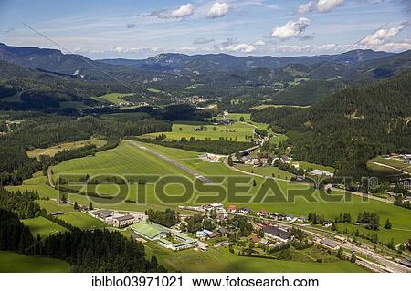 "Aerial view, airfield, Mariazell, Styria, Austria, Europe" View Large Photo Image Stock Image - "Aerial view, airfield, Mariazell, Styria, Austria, Europe". Fotosearch