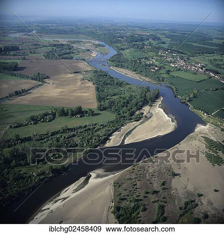 "Aerial view, Allier river towards Moulins, Bourbonnais, Auvergne, France, Europe" View Large Photo Image Stock Photo - "Aerial view, Allier river towards Moulins, Bourbonnais, Auvergne, France, Europe". Fotosearch