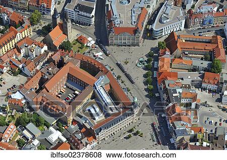 "Aerial view, Anger square with the main post office, Kaufmannskirche, Merchant's Church, and Karstadt department store, Erfurt, Thuringia, Germany, Europe" View Large Photo Image Stock Photo - "Aerial view, Anger square with the main post office, Kaufmannskirche, Merchant's Church, and Karstadt department store, Erfurt, Thuringia, Germany, Europe". Fotosearch
