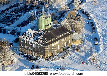 "Aerial view, Astenturm tower with the weather station in the snow, Mt Kahler Asten, Winterberg, Hochsauerland district, Sauerland, North Rhine-Westphalia, Germany, Europe" View Large Photo Image Stock Photo - "Aerial view, Astenturm tower with the weather station in the snow, Mt Kahler Asten, Winterberg, Hochsauerland district, Sauerland, North Rhine-Westphalia, Germany, Europe". Fotosearch
