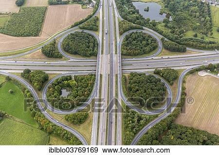 "Aerial view, Autobahnkreuz Moers, intersection of the A40 and A57 motorways, Moers, North Rhine-Westphalia, Germany, Europe" View Large Photo Image Stock Photo - "Aerial view, Autobahnkreuz Moers, intersection of the A40 and A57 motorways, Moers, North Rhine-Westphalia, Germany, Europe". Fotosearch